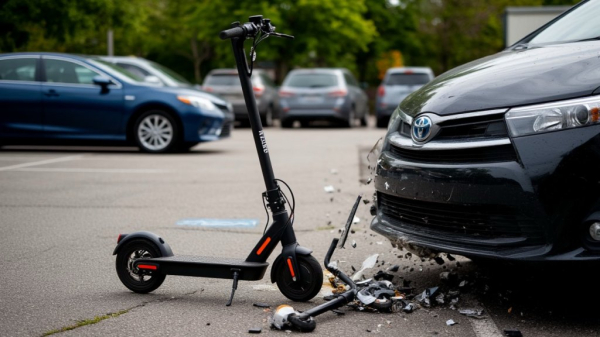 Самокатчик заплатит четверть миллиона за поврежденное авто